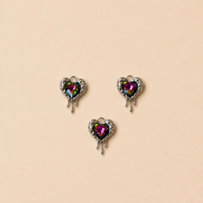 Anti Tranish | Melting Heart with Dichroic Stone Charm
