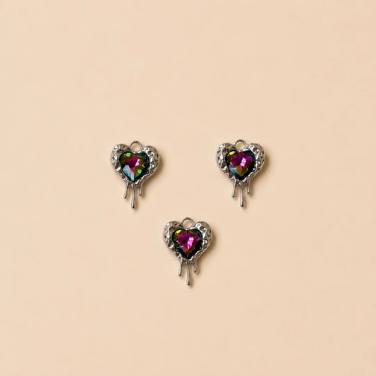 Anti Tranish | Melting Heart with Dichroic Stone Charm