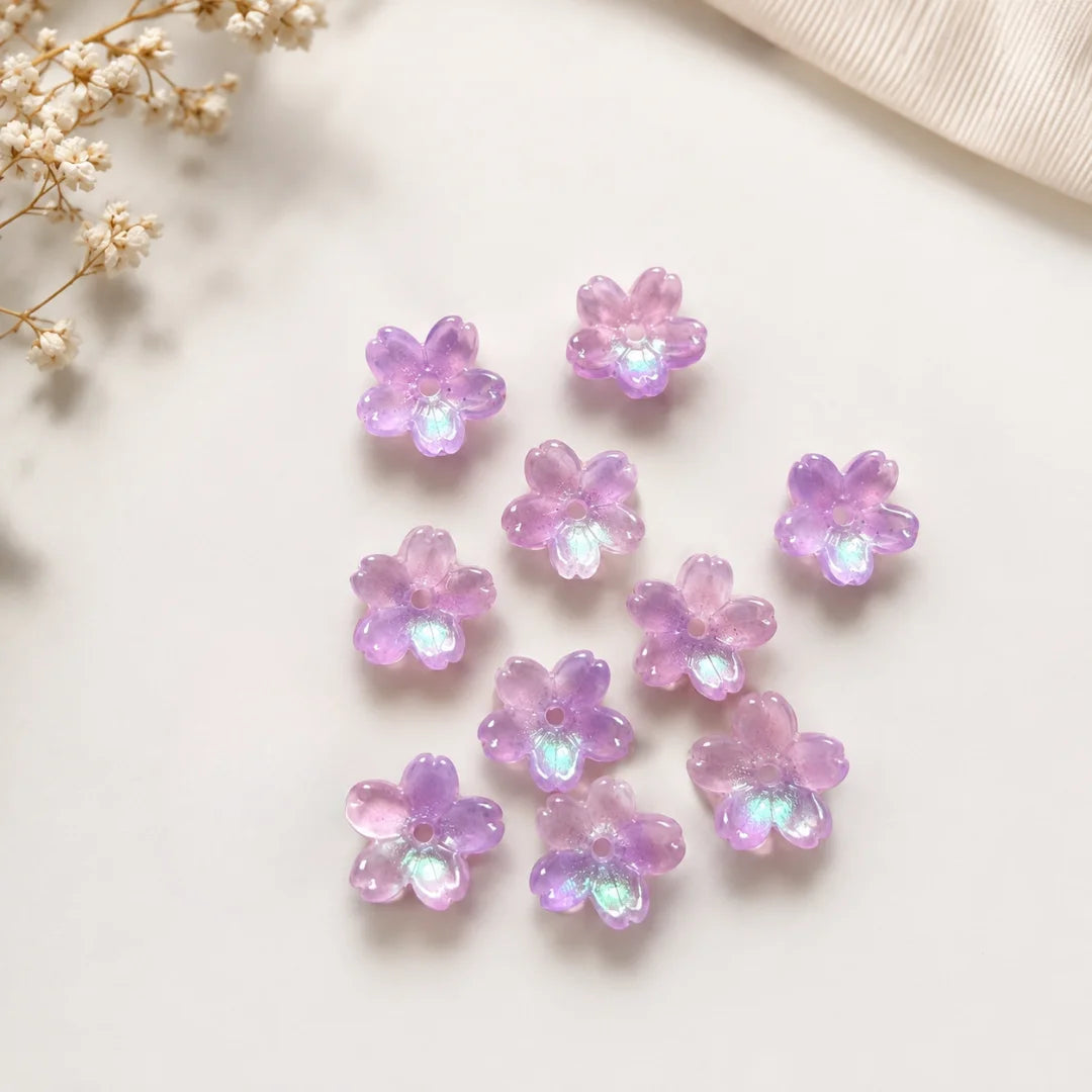Sakura Shaped Glass Beads