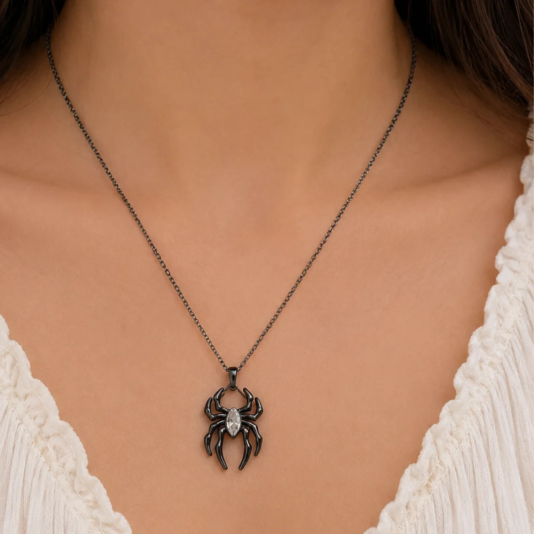 Stainless Steel Antique Silver Toned Alloy Spider Charm