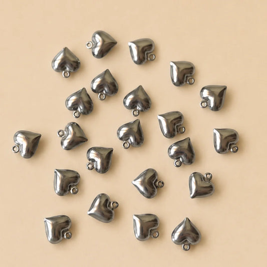 Stainless Steel Puffy Heart Charm