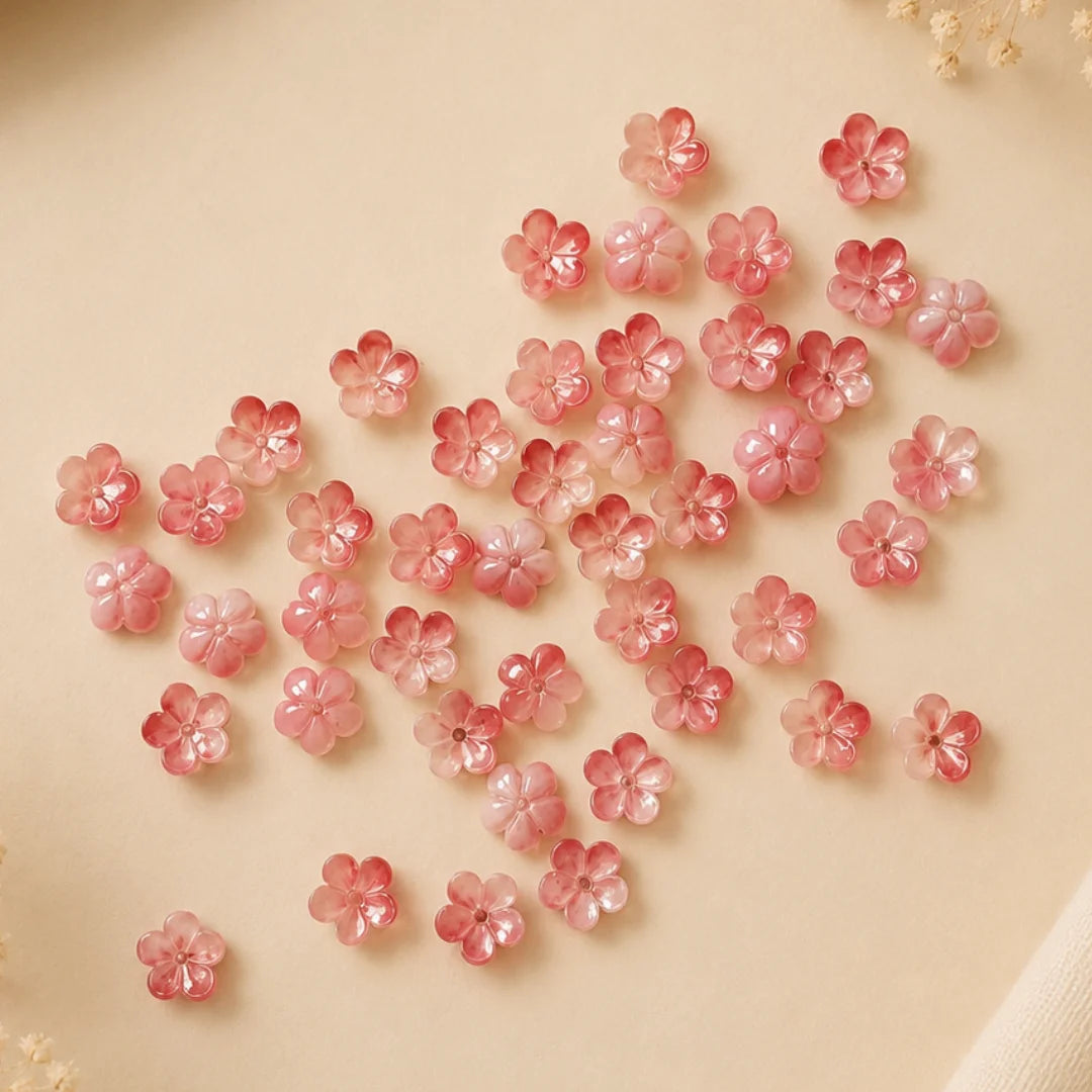 Plum Blossom Glass Bead