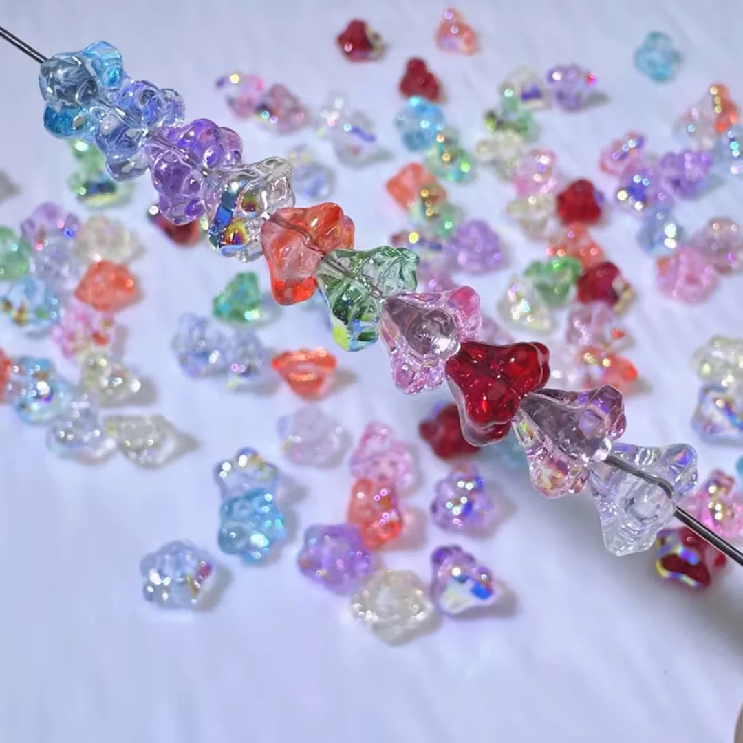 Sparkling Glory Flower Glass Beads