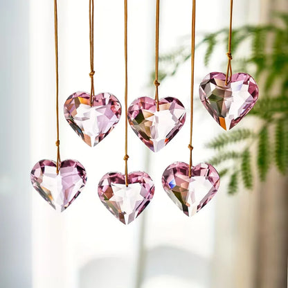 3x3 cm | Pink Heart Crystal Pendant