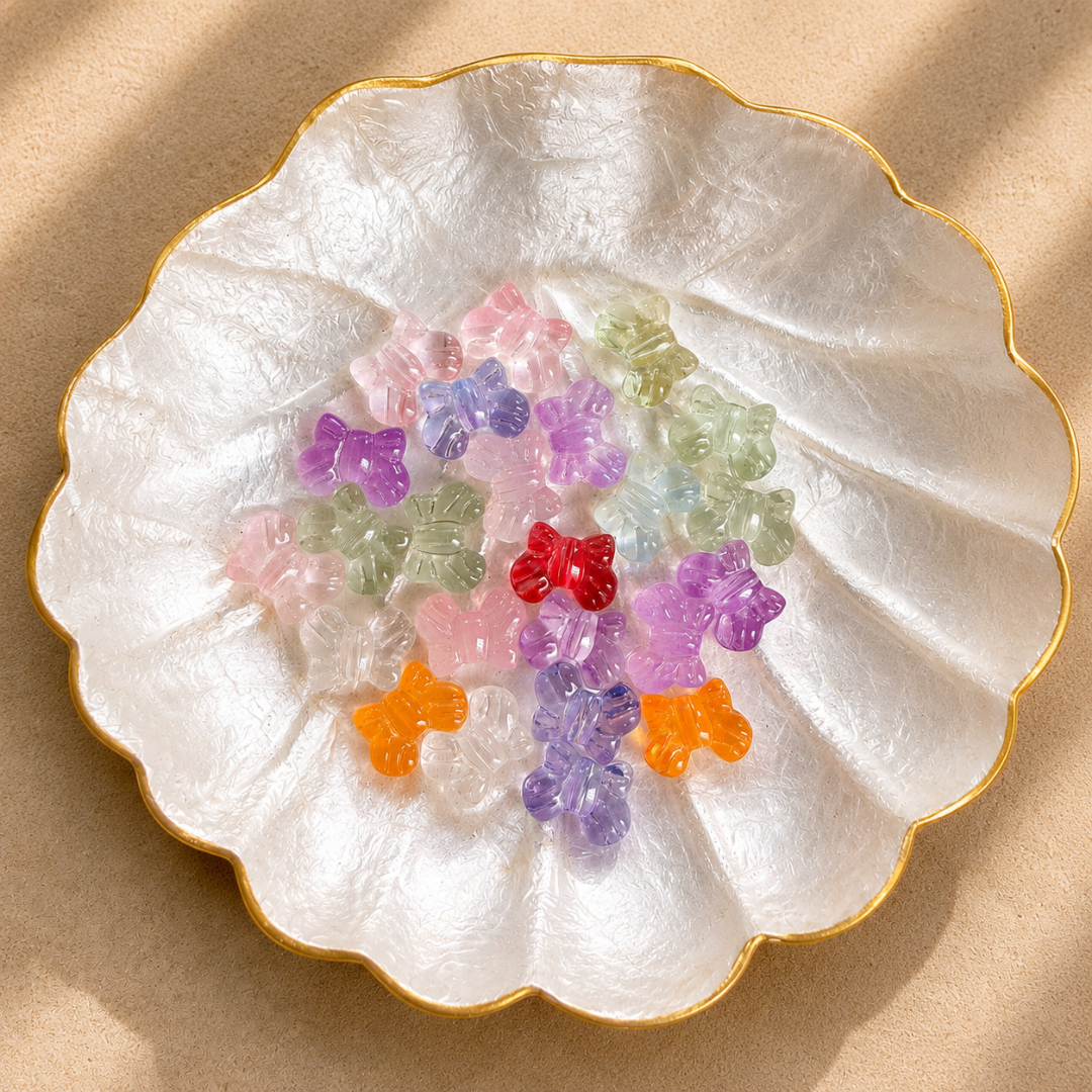 Glass Bowknot Beads