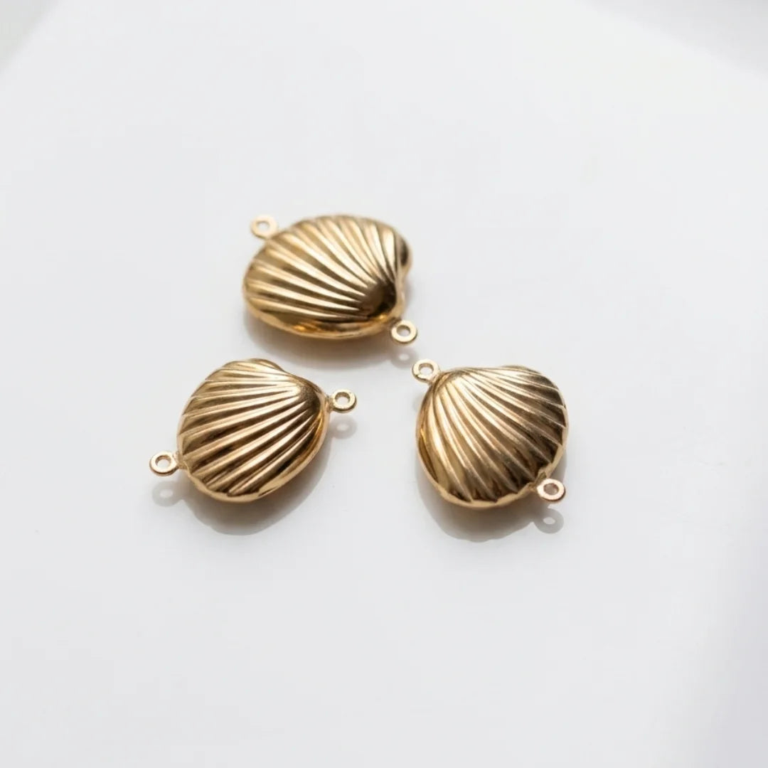 Stainless Steel | Scallop Shell Connector | 24x19 mm