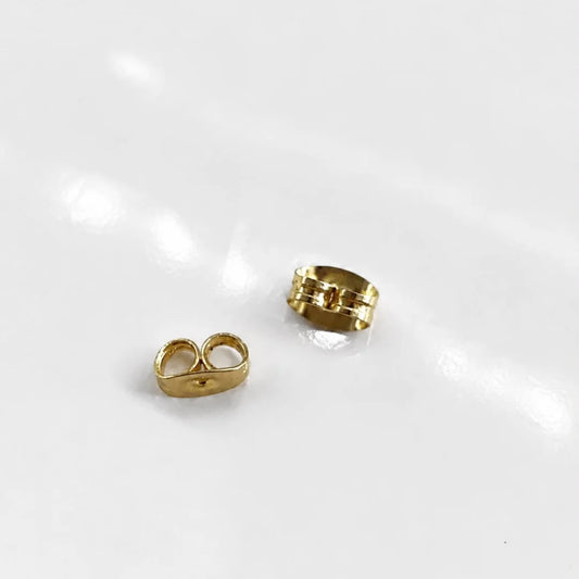 Stainless Steel | 18K Gold Plated Butterfly Earring Back for Stud | 5x4 mm