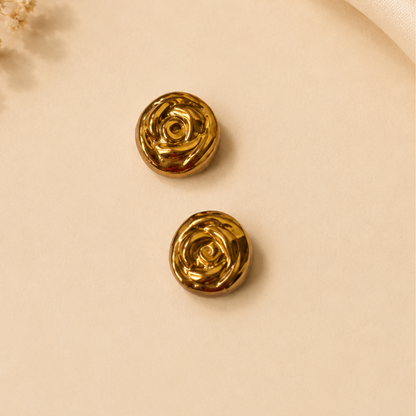 Rose Flower Button Beads