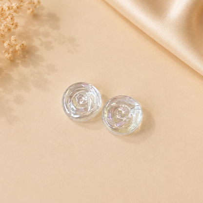Rose Flower Button Beads