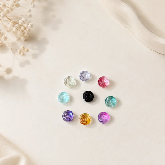 12mm | Gradient Jelly Candy Swirl Glass Beads with Center Hole