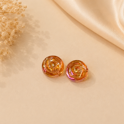 Rose Flower Button Beads