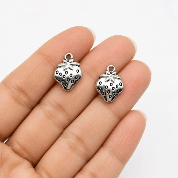 Alloy Strawberry Charm