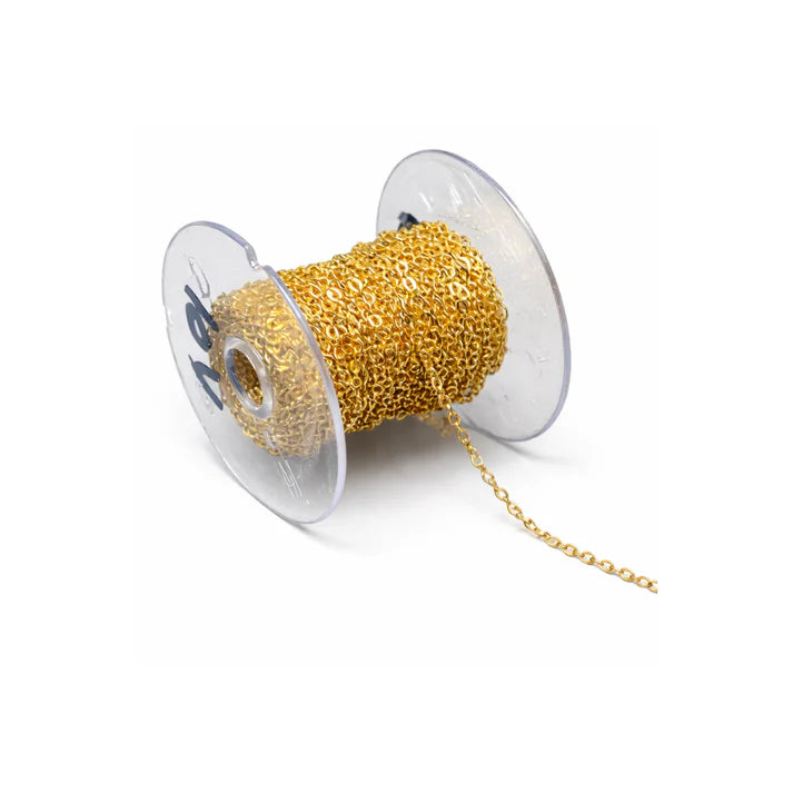 18K plated Stainless Steel | 2 mm | Rolo Chain | 1 Ft Length