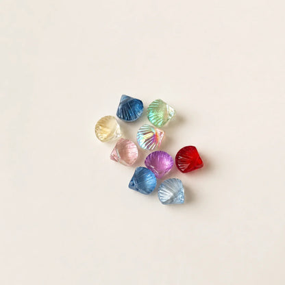 11 mm | Transparent Glass Shell Beads