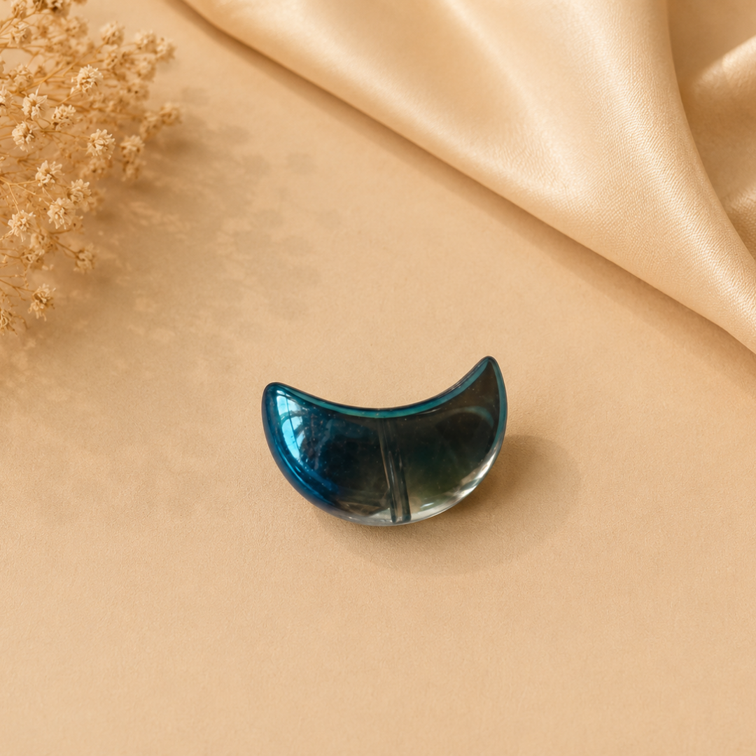 Electroplated AB Moon Glass Beads