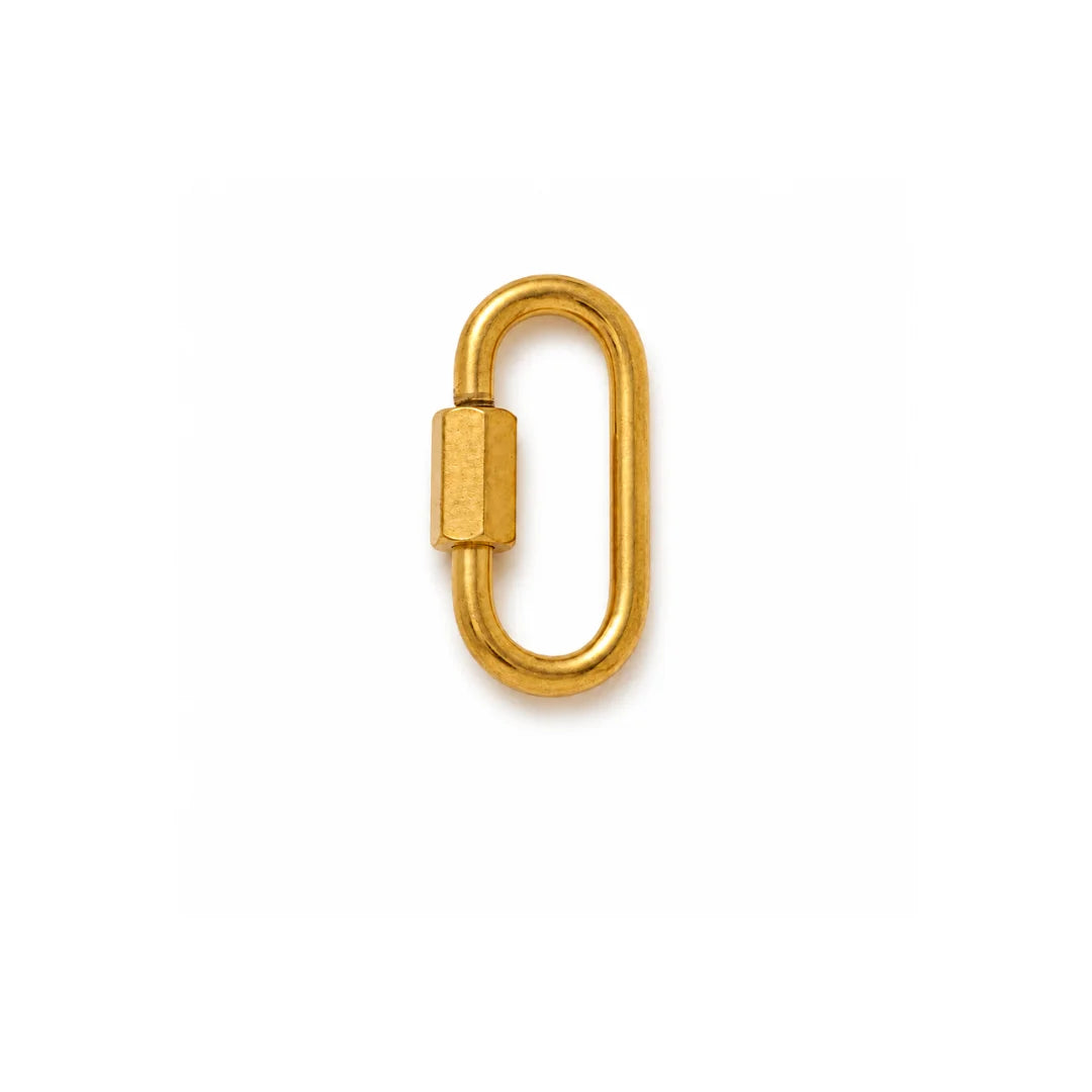Stainless Steel | Gold Plated Oval Carabiner Clasp | 22mm (H) x 11mm (W)