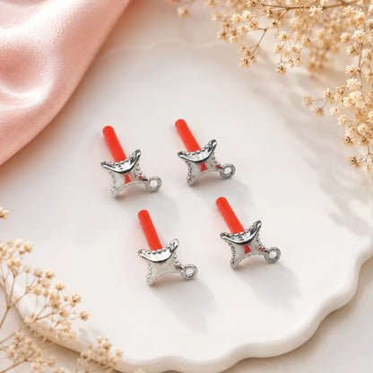Simple Cross Star Earrings - Pair Of One | 10x13mm