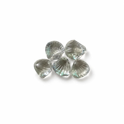 11 mm | Transparent Glass Shell Beads