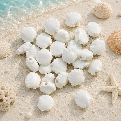 Multicolor Ceramic Shell Beads