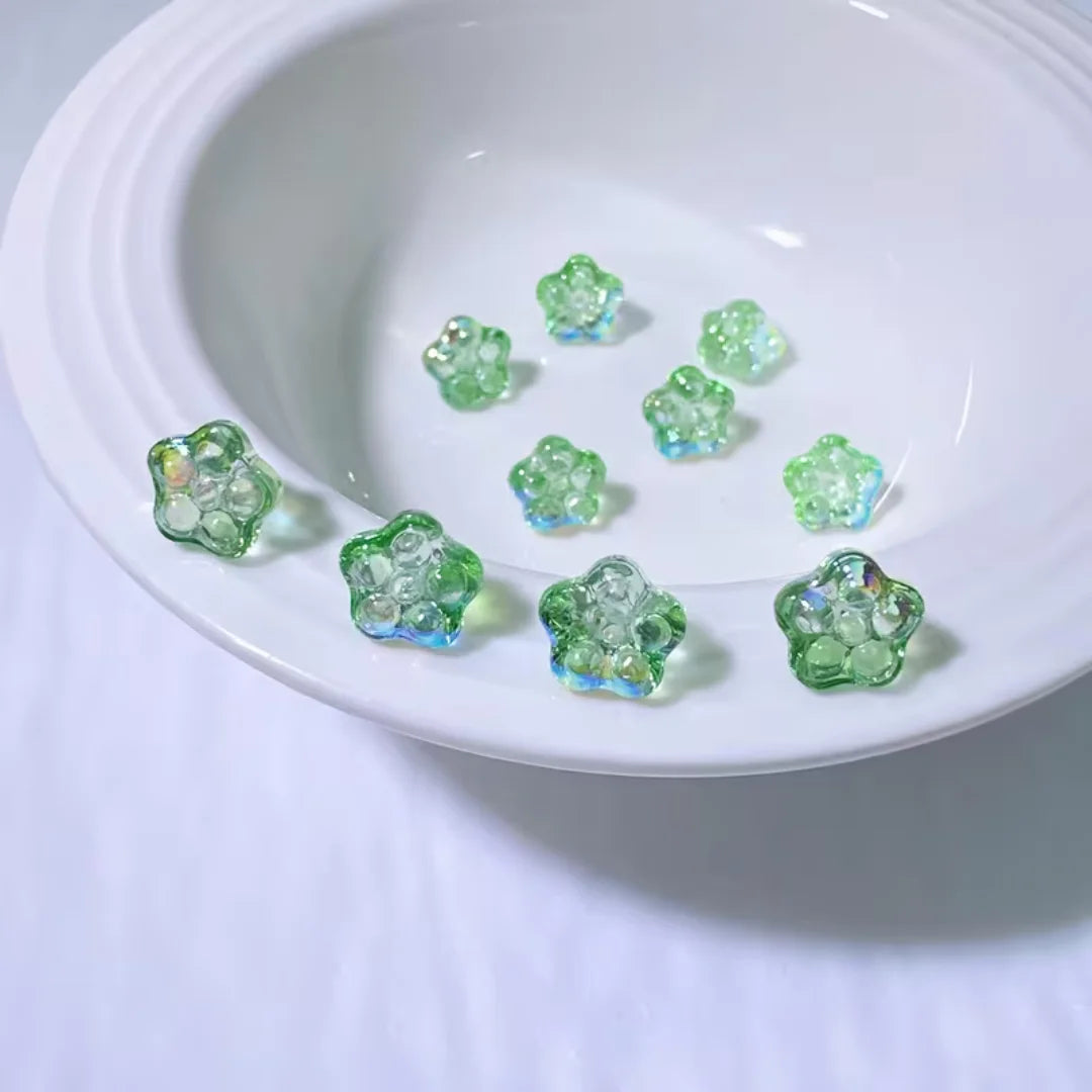 Sparkling Glory Flower Glass Beads