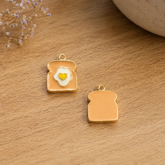 Stainless Steel | Toast Egg Charm