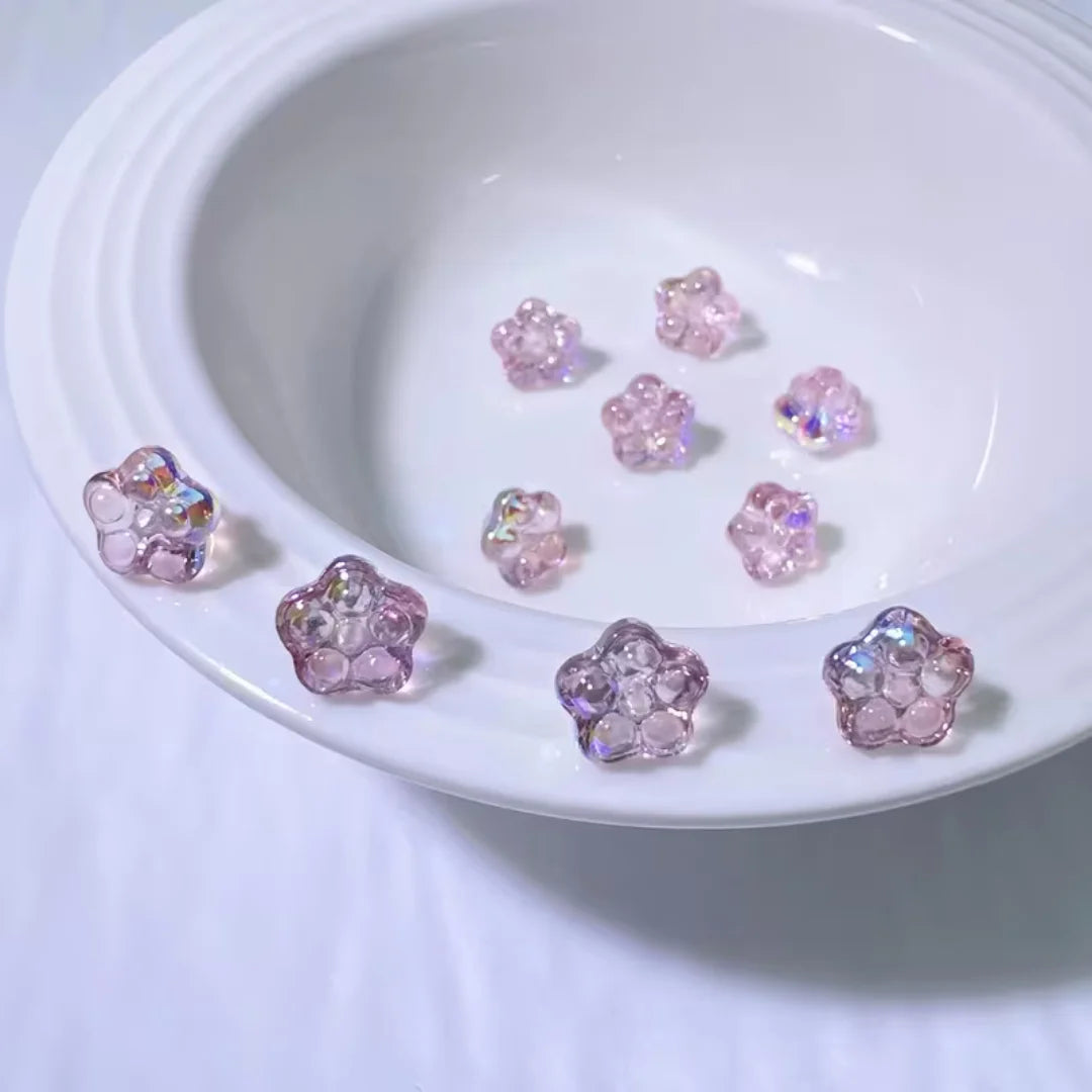 Sparkling Glory Flower Glass Beads