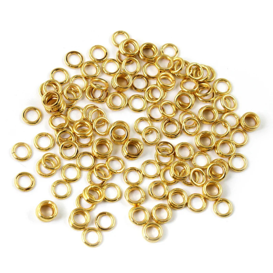 Stainless Steel | 8mm | Antique Gold Round Jump Rings