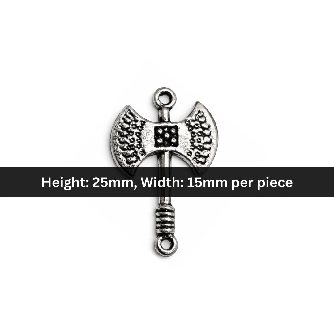 Silver | 25x15 mm | Axe Drop Charm