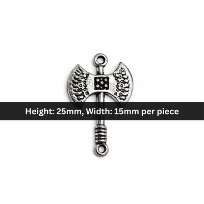 Silver | 25x15 mm | Axe Drop Charm