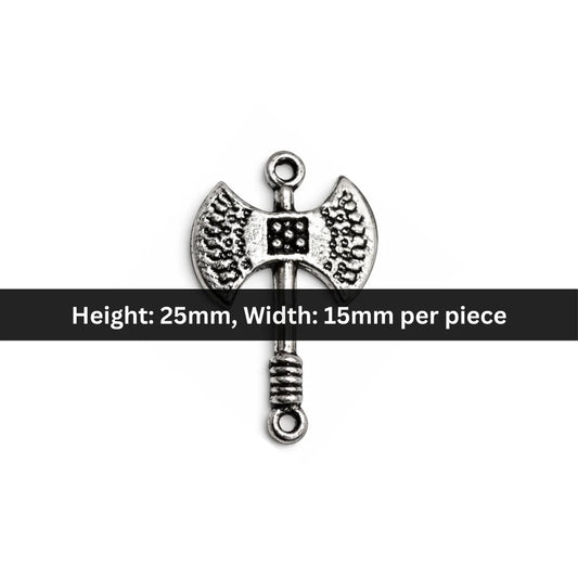 Silver | 25x15 mm | Axe Drop Charm