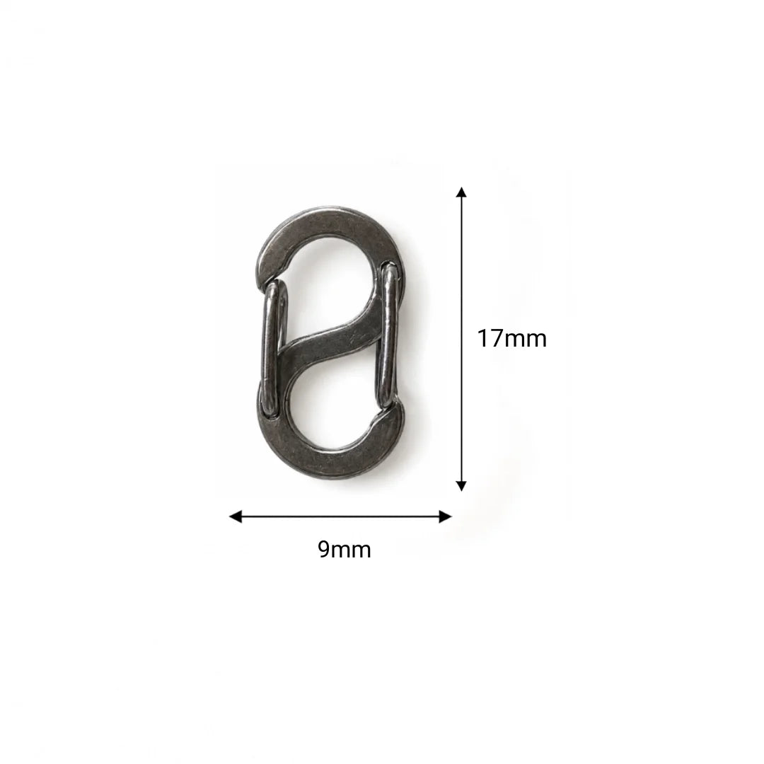 Stainless Steel | Gunmetal S-Shaped Carabiner Connector Clasp Style-01