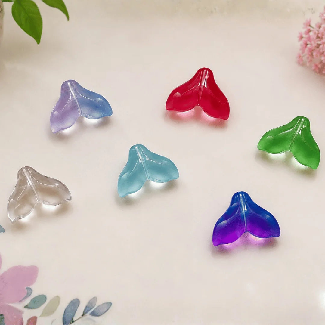 Whale Tail Glass Beads