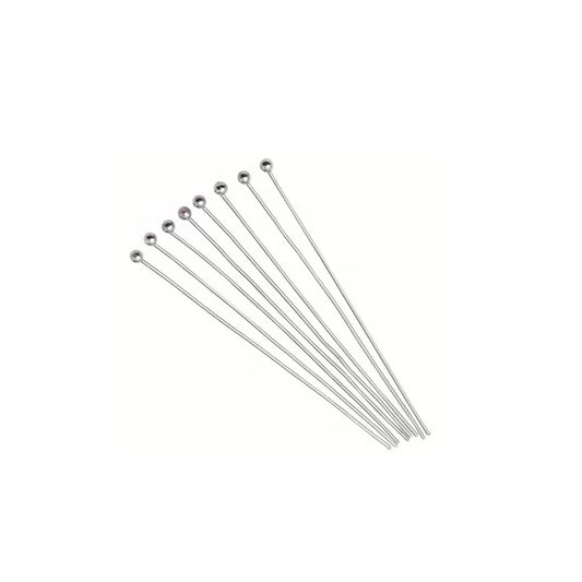 Stainless Steel | 24x1 mm | Silver Ball Head Pins