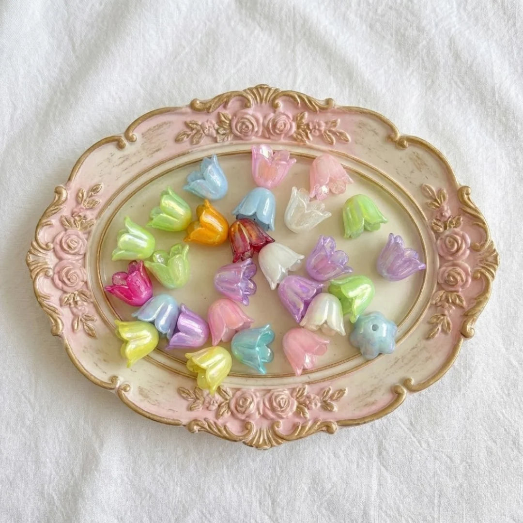 Acrylic | 10x6 mm | Bell Flower Beads - Style 01