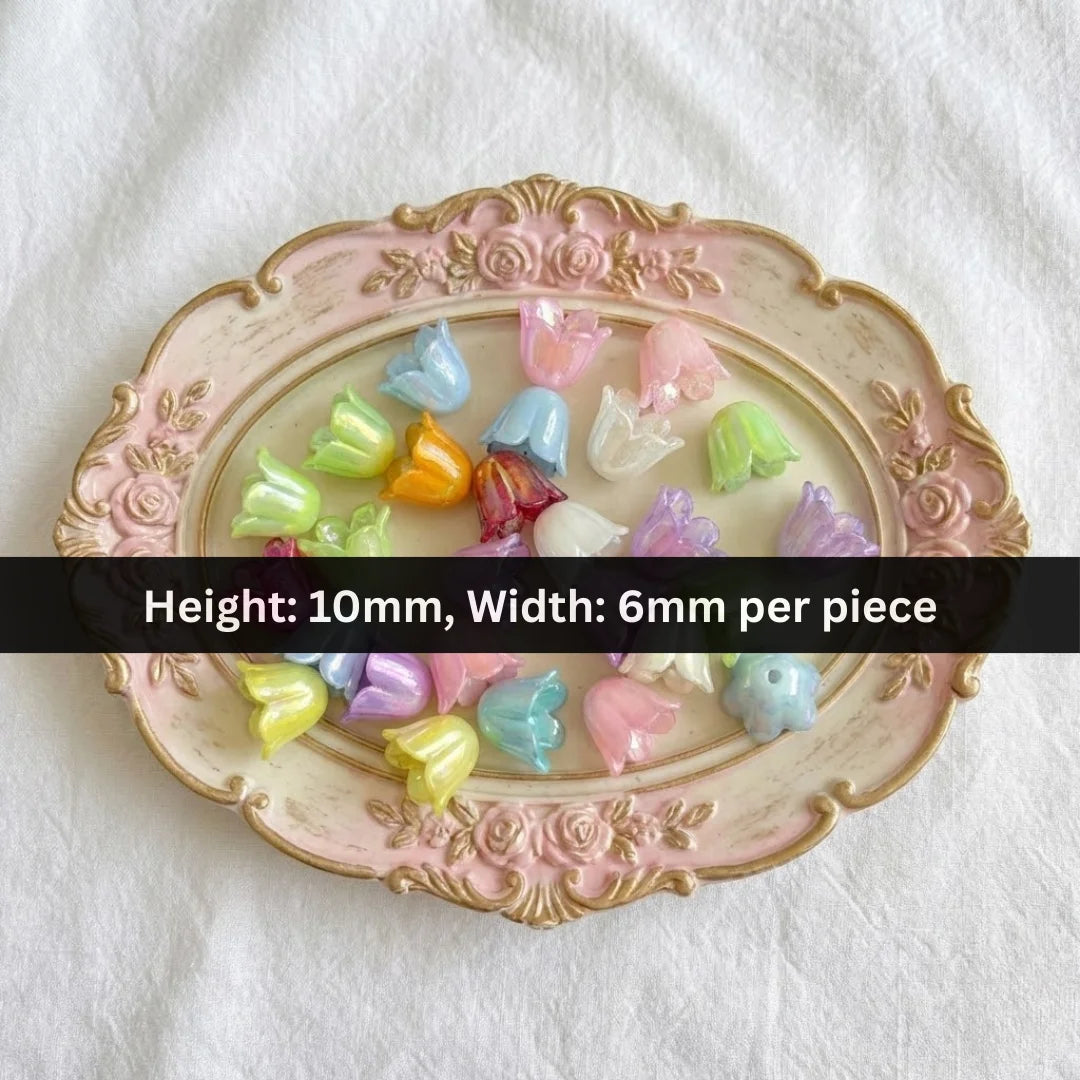 Acrylic | 10x6 mm | Bell Flower Beads - Style 01