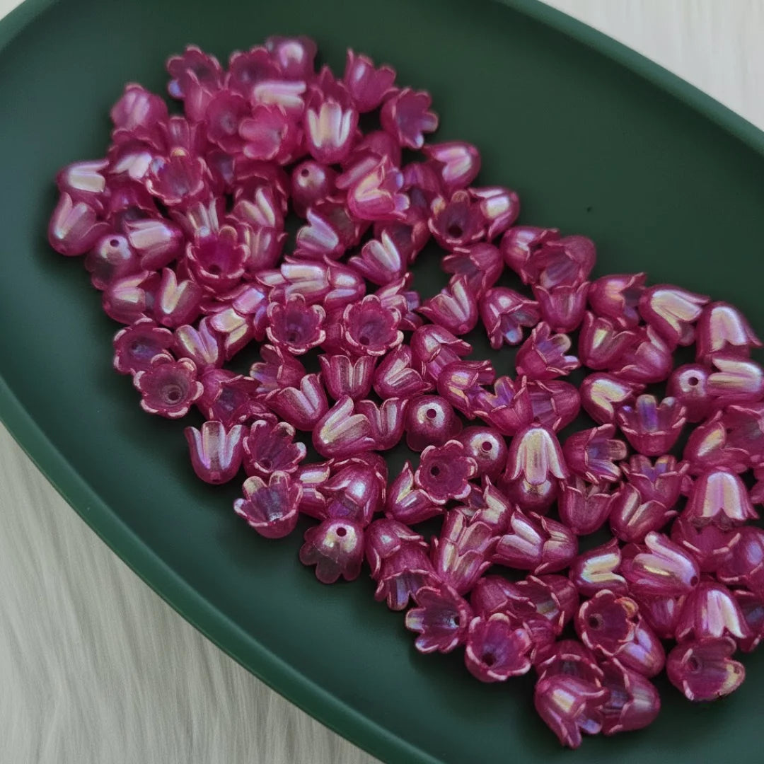 Acrylic | 10x6 mm | Bell Flower Beads - Style 01