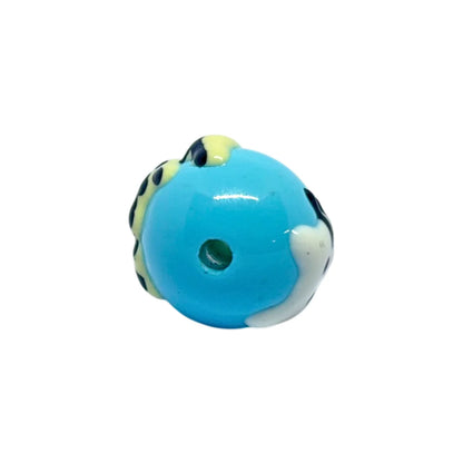 Blue Kitty Round Bead | 15mm