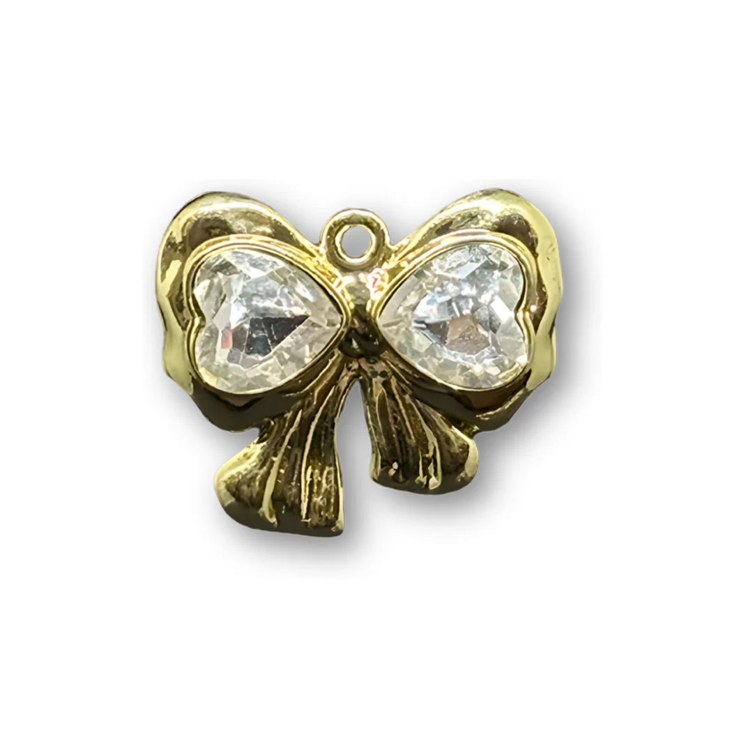 Stainless Steel | 20x23 mm | Bow With Heart Charm – Style 02