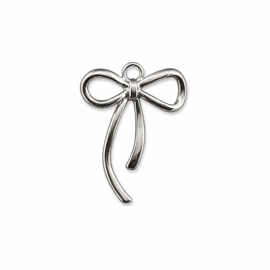 Stainless Steel | 26x21 mm | Bow Pendant Charm