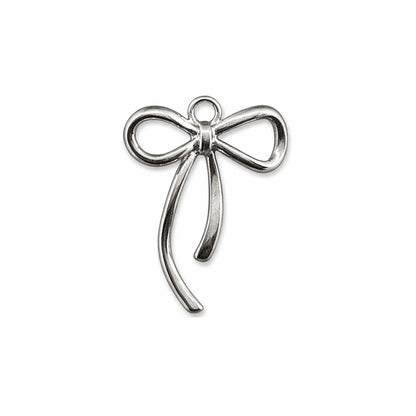 Stainless Steel | 26x21 mm | Bow Pendant Charm