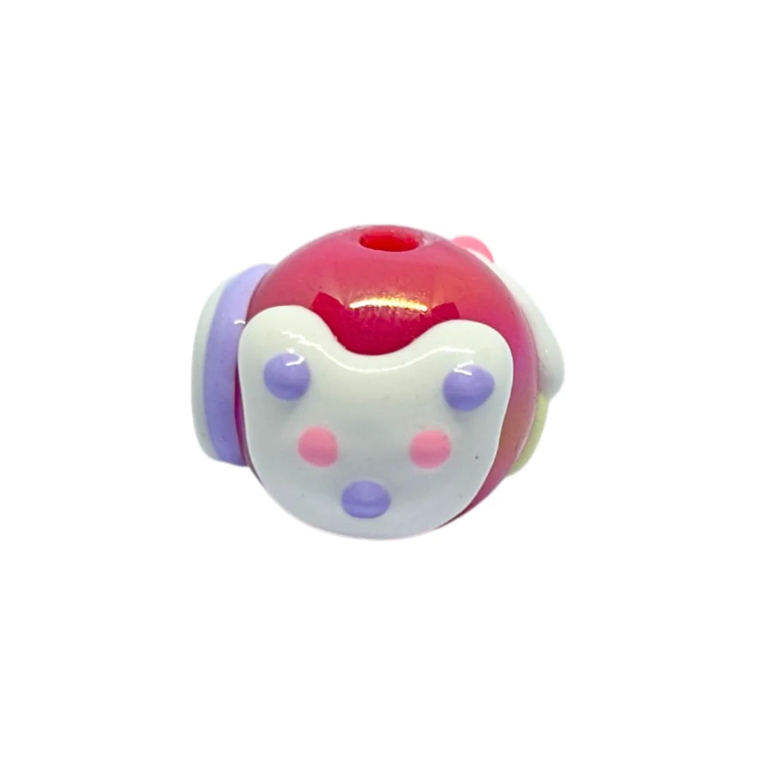 Cake Emoji Round Bead | 15mm