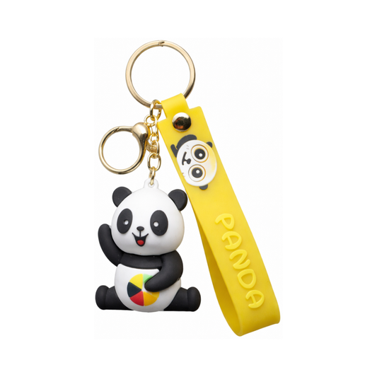 Cartoon Panda Keychain With Strap