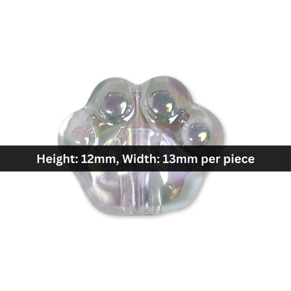 Acrylic | 12x13 mm | Cat Paw Bead – Style 04