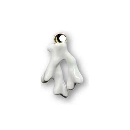 Stainless Steel | 18x10 mm | Charm Coral White