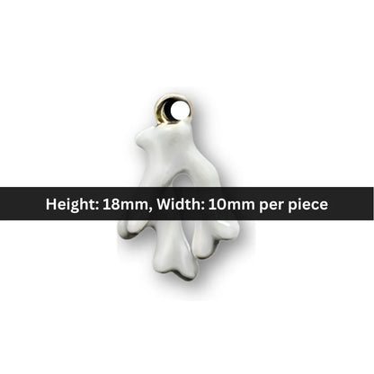 Stainless Steel | 18x10 mm | Charm Coral White