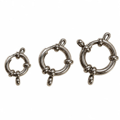 Stainless Steel | Silver Round Spring Ring Clasp
