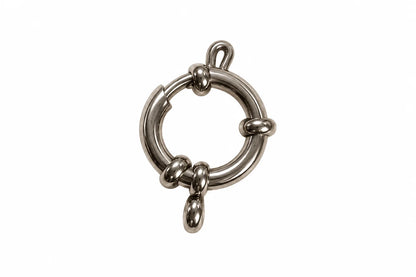 Stainless Steel | Silver Round Spring Ring Clasp