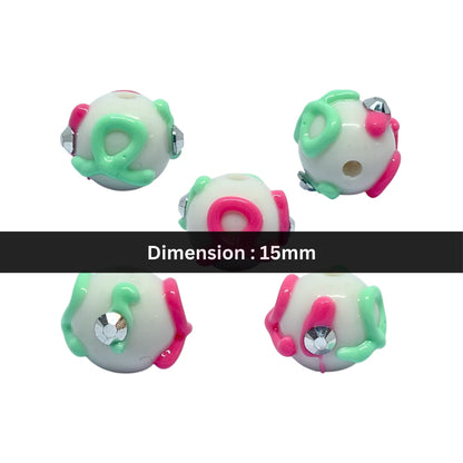 Circular Design Bead | 15mm