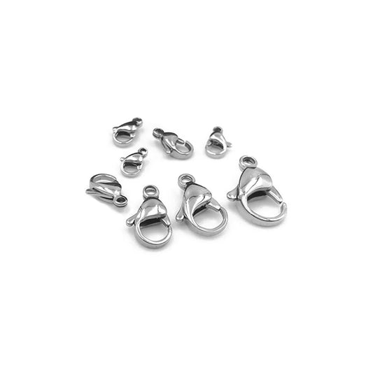 Stainless Steel | Silver Lobster Hook Style 1 | 10mm (H) x 5mm (W)