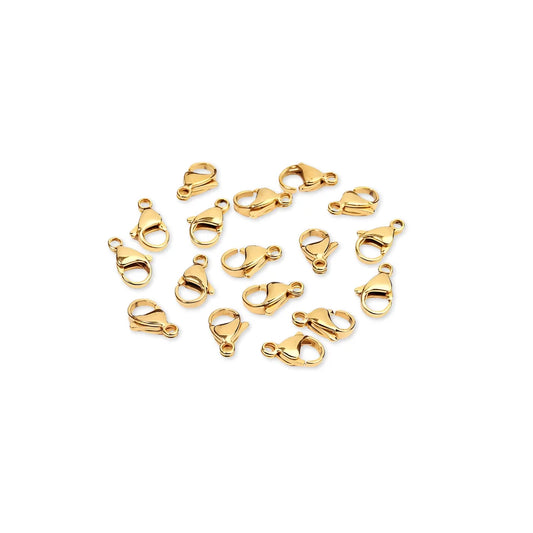Stainless Steel | Gold Lobster Hook Style 2 | 10x5 mm